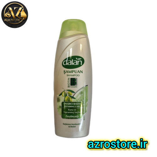 شامپو دالان مدل روغن زیتون و بیوتین مناسب برای موهای خشک و آسیبدیده حجم 450 میل